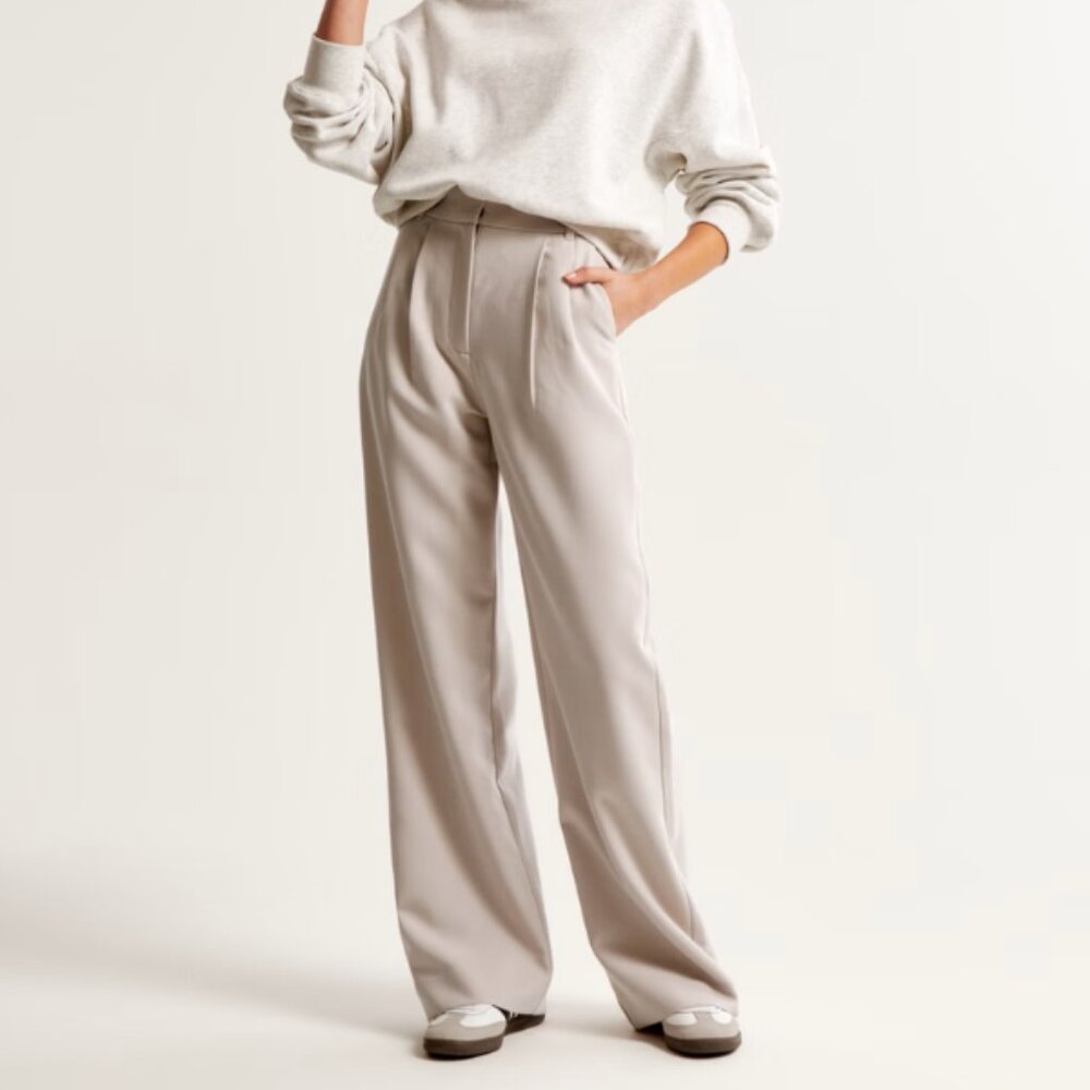 A&F Sloane Tailored Wide Leg Pant